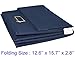 Foldable Large Laundry Hamper With Laundry Bag - Premium Durable Fabric, Plastic Board, Extra-Large Size, Space-Saving & Compact Clothes Basket With Metal Handles (Navy Blue)