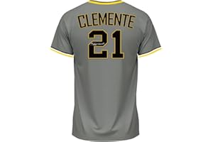 PAP PRODUCTS Roberto Clemente #21 Retro Replica Autograph Jersey – Custom Baseball Collectible Shirt for Men – Unbranded, Custom-Made