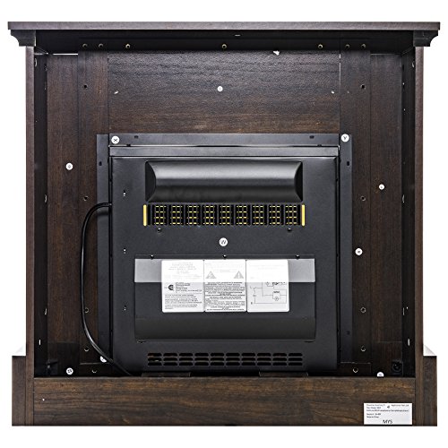 FIREBIRD 32" Freestanding Insert Brown Wooden Push Button Control Electric Fireplace Stove Heater w/ Log Bed - Thumbnail 7