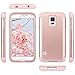 ULAK Galaxy S5 Case, S5 Case, Shock Resistant Hybrid Soft Silicone Hard PC Cover Case for Samsung Galaxy S5, Will NOT Fit S5 Active (Rose Gold)