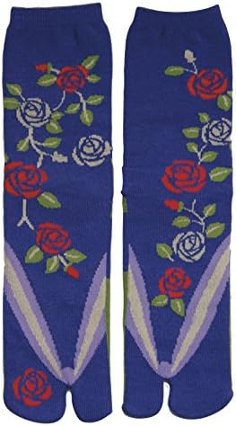 Japanese Samurai Ninja Tabi Socks; Roses
