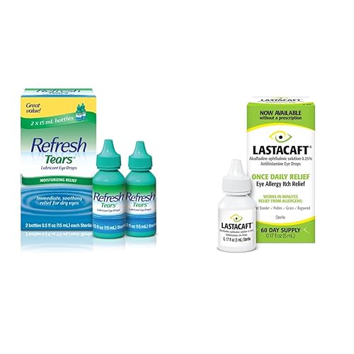 Refresh Tears Lubricant Eye Drops (0.5 Fl Oz 2 Count) & Lastacaft Once Daily Eye Allergy Itch