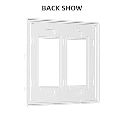 Grey White Wood 2 Gang Double Rocker/Decor Light