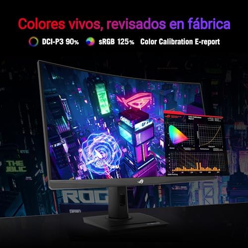 ROG Strix XG32WCMS - Monitor Gaming USB Tipo-C de 32 Pulgadas 2560x1440, Curvo, 280 Hz (sobre 144 Hz), 1 ms (GTG), Fast VA, Extreme Low Motion Blur Sync, Soporte para trípode, HDR