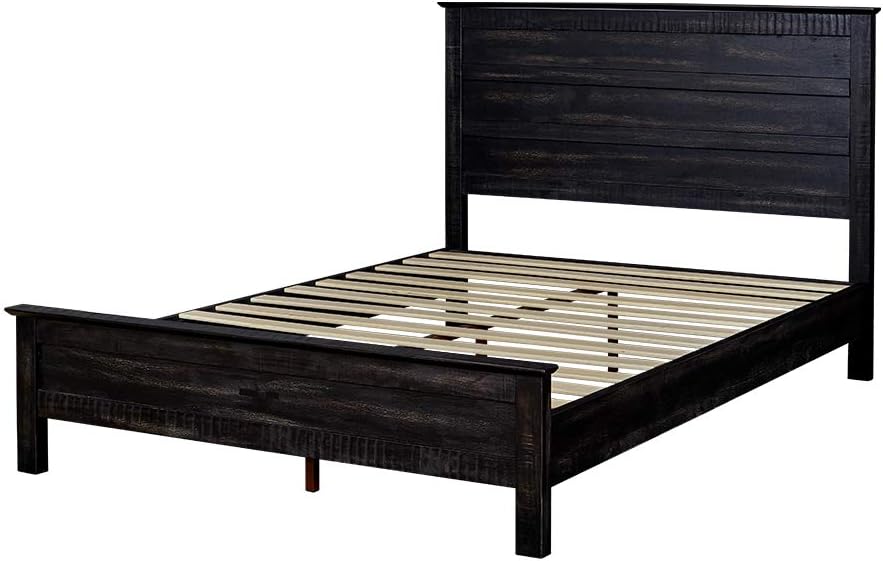 Best queen wooden bed frame with headboard