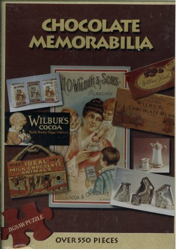 Chocolate Memorabilia 550 Piece Puzzle Featuring A Photograph Taken From The Book of Chocolate Memorabilia By Donna Baker Showing Various Wilbur Chocolate Products