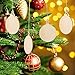 Tatuo 50 Pcs Round Christmas Wooden Ornaments for Crafts Blank Wooden Ornaments Natural Wooden Slices DIY Crafts New Year Christmas Tree Ornaments Hanging Decorations