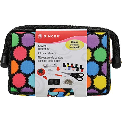 1 Singer+Polka+Sewing+Basket+Accessories