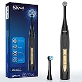 UIUIUS Rotary Electric Toothbrush, Dentists Recommend, Rechargeable Toothbrush for Adults, 3 Modes 15 days Long Lasting Time, 2 Minutes Timer, Black Waterproof, Model A249