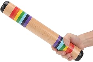 Tissting Rain Stick Wooden 13.8 Inch Beech Rainfall Rattle Tube Shaker Orff Percussion Music Enlightenment Early Learning Rain Maker Musical Shake Instruments for Kids, Children