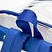 K-Cliffs Rolling Clear Backpack Heavy Duty Bookbag Quality See Through Workbag Travel Daypack Transparent School Book Bags with Wheels Royal Blue