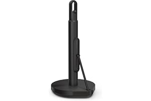 simplehuman Tension Arm Paper Towel Holder, Black Stainless Steel