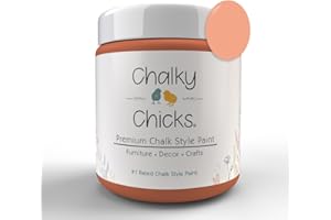 Chalky Chicks Chalk Paint - Chalk Paint for Furniture, Craft Paint, Cabinet Paint, Wood Paint, and Furniture Paint, Spray Paint-Ready for Home Decor - Gingers Blush Pink (Blush/Orange) 16 Fl Oz (Pack of 1)