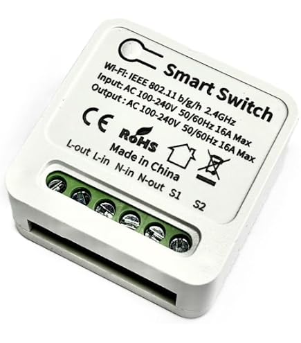 MERQC Mini WiFi Smart Switch - 16A Smart Home Light Control Works With Smart Life App
