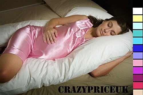 CRAZYPRICEUK 12FT U/V Body Maternity/Pregnancy Pillow CASE Cover Zipped (Various Colours Available) (Teal)