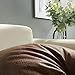 CZHO Pack of 2, Soft Decorative Faux Leather Pillow Covers, Square Modern Outdoor Cushion Case, Durable Rustic Throw Pillow Cover Shell for Couch Sofa Bed 18x18 Inch (Brown)