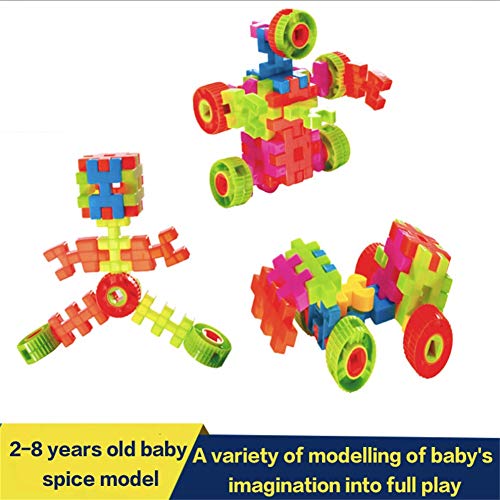 EsOfficce Building Blocks Set, Interlocking Learning Blocks, 108 Pieces Educational Toy for Girls 2-8 Year