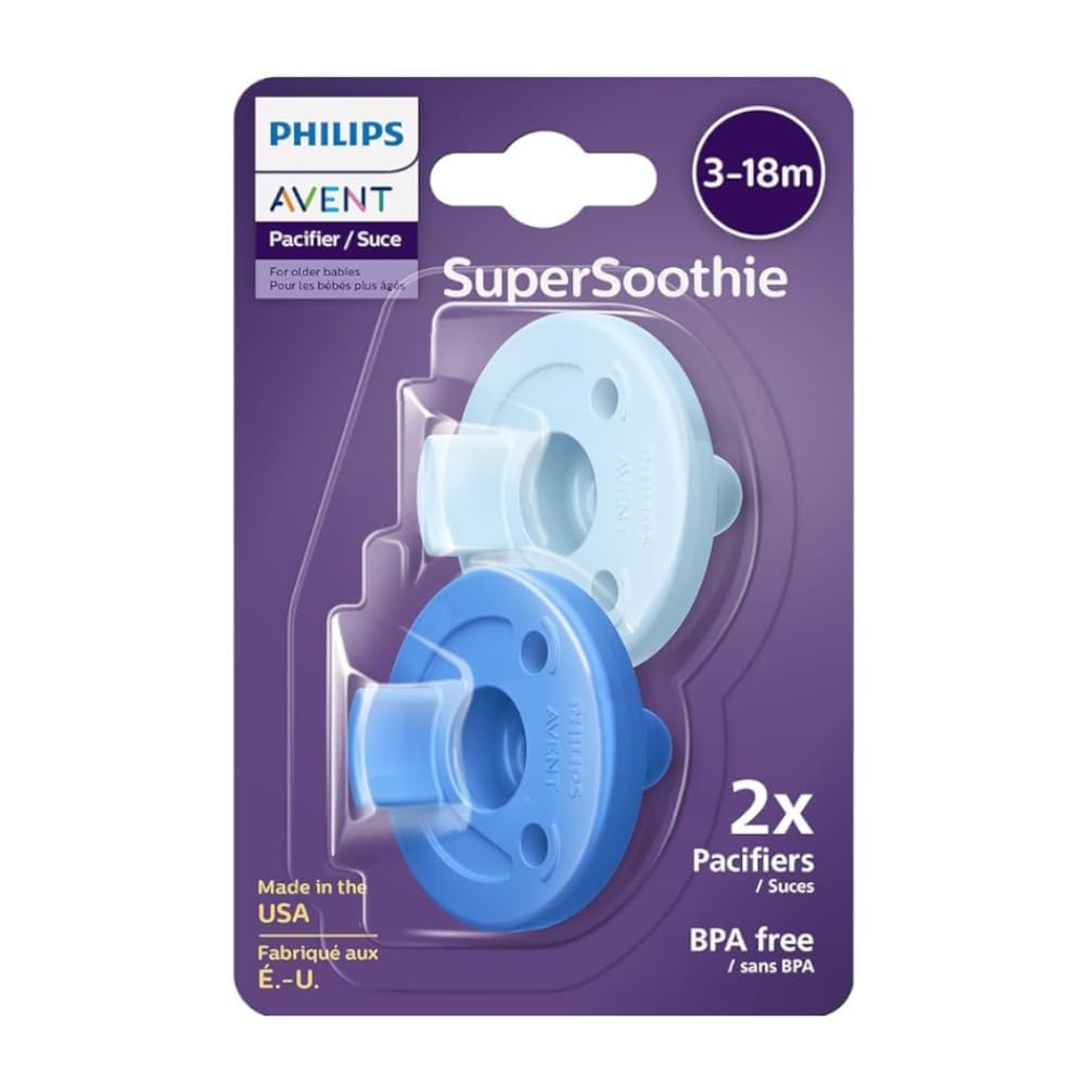 Philips 2 Pack AVENT Soothie Pacifier, Pink, 3 Months and above (3M+)