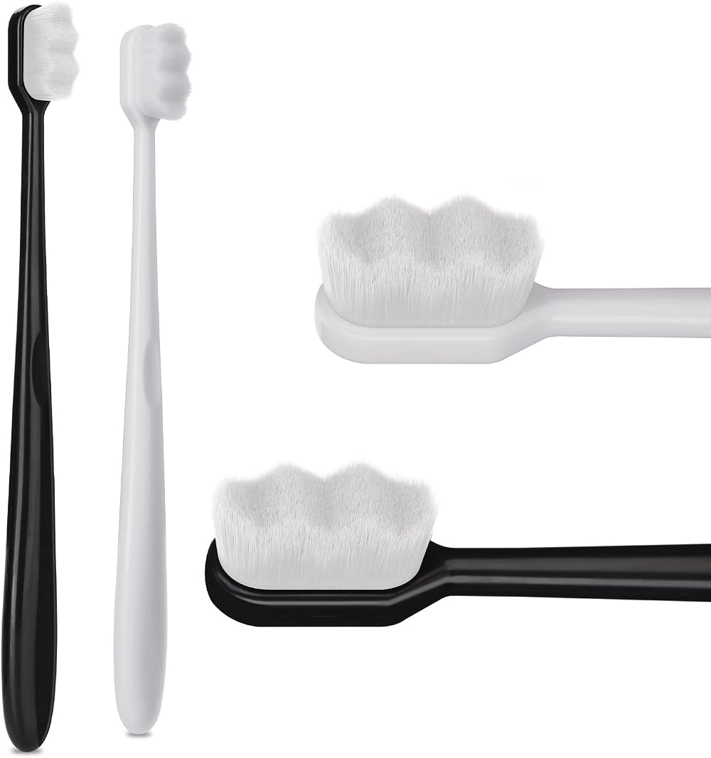 WLLHYF Micro Nano Toothbrush 2 PCS Soft Bristles for Sensitive Teeth