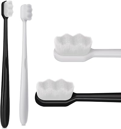 WLLHYF Micro Nano Toothbrush 2 PCS Soft Bristles for Sensitive Teeth