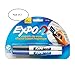 EXPO Magnetic Clip Eraser w/2 Markers, Fine, Black/Blue, 1 Set