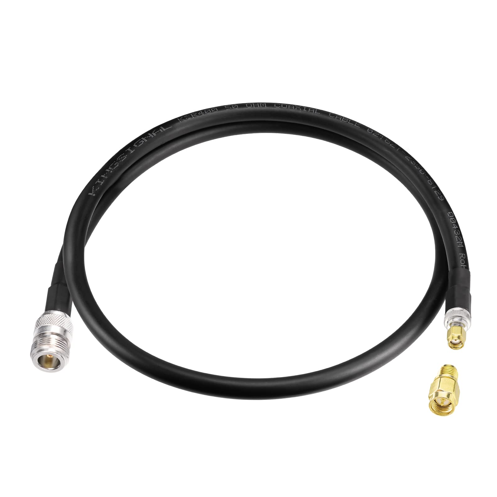 Bingfu 1 Meter N Female to RP-SMA Male Low Loss ALSR400 Coaxial Cable with SMA Male Adapter for WiFi 4G LTE Wireless Router LoRa Antenna Nebra RAK Bobcat Helium Hotspot HNT Miner Antenna