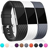 Maledan Replacement Bands (3 Pack) for Fitbit Charge 2, Small