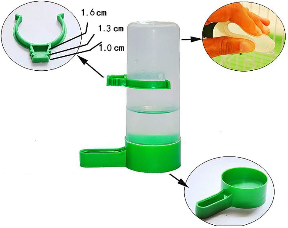 QX-Pet Supplies 2Pcs Automatic Bird Feeder Bird Waterer & Feeder Parakeet Hanging Food Dispenser Bird Cage Accessories for Parrots Budgie Cockatiel - Image 4