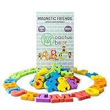 Cactus Bear Magnetic Letters and Numbers for Children - ABC Fun Alphabet Refrigerator Toy Magnets for Vocabulary and Maths - 80 Foam PCS