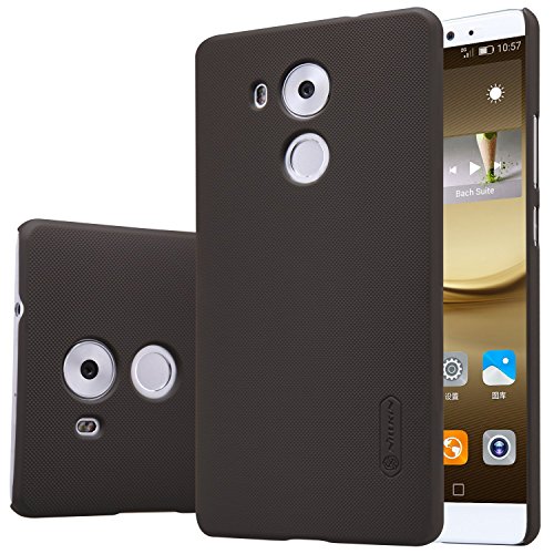 Huawei Ascend Mate 8 Case , Lwang Nillkin Frosted Shield Matte Plastic Slim Case Cover Shell Huawei Ascend Mate 8 Case (With Screen Protector) (frosted brown)
