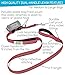 Heavy Duty Dog Leash | Bonus! Attachable Dog Poop Bag Holder and Roll of Bags | 6 FT Lead for Medium to Large Dogs | Short and Long Padded Handles for Better Control | Reflective for Nighttime Safety