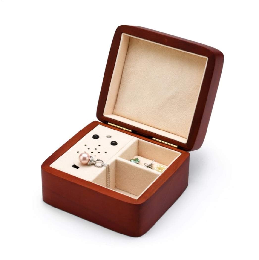 Amazon Com Custom Music Box Upload Your Own Songs With Usb 15 Songs Space Exterior Matte Wood Tone Finish Musical Box With Small Compartment L1 Sensor Usb Recharge Home Kitchen