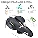 Comfortable Men Women Bike Seat – DAWAY C66 Foam Padded Leather Road Mountain Bicycle Saddle Cushion with Taillight, Waterproof, Soft, Breathable, Fit MTB, Most Bikes, for Everyone, 1 Year Warrantythumb 1