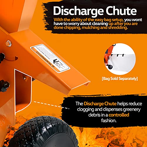 SuperHandy Wood Chipper Shredder Mulcher Ultra Heavy Duty 7HP 3 In 1