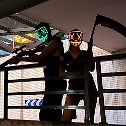 Halloween Mask LED Light up Mask (2 Pack) Scary