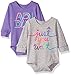 adidas Baby Girls' Logo Body Shirt Set 2 Pack, Purple/Gray, 3 Months