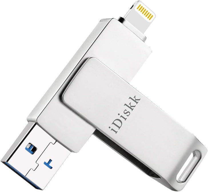iPhone Photo Stick MFi Certified 128GB USB Flash Drive for iPhone Lightning Flash Memory iOS USB Fash Drive Lightning USB Flash Drive for iPhone iPad PC USB 3.0 External Storage Memory iDiskk