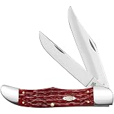 Case XX WR POCKET KNIFE DARK RED BONE CS - PCH SEED JIG FOLDING HUNTER, ITEM 31960, LENGTH CLOSED 5 1/4 INCH (6265 CS)