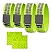 Premium EvoLike Reflective Wristbands / Belt / Armbands / Ankle Bands ( 4 pack / 2 Pairs + 60 pcs Free Reflection Stickers Included )