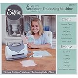 Sizzix 660950 Texture Boutique Embossing Machine, White and  Gray