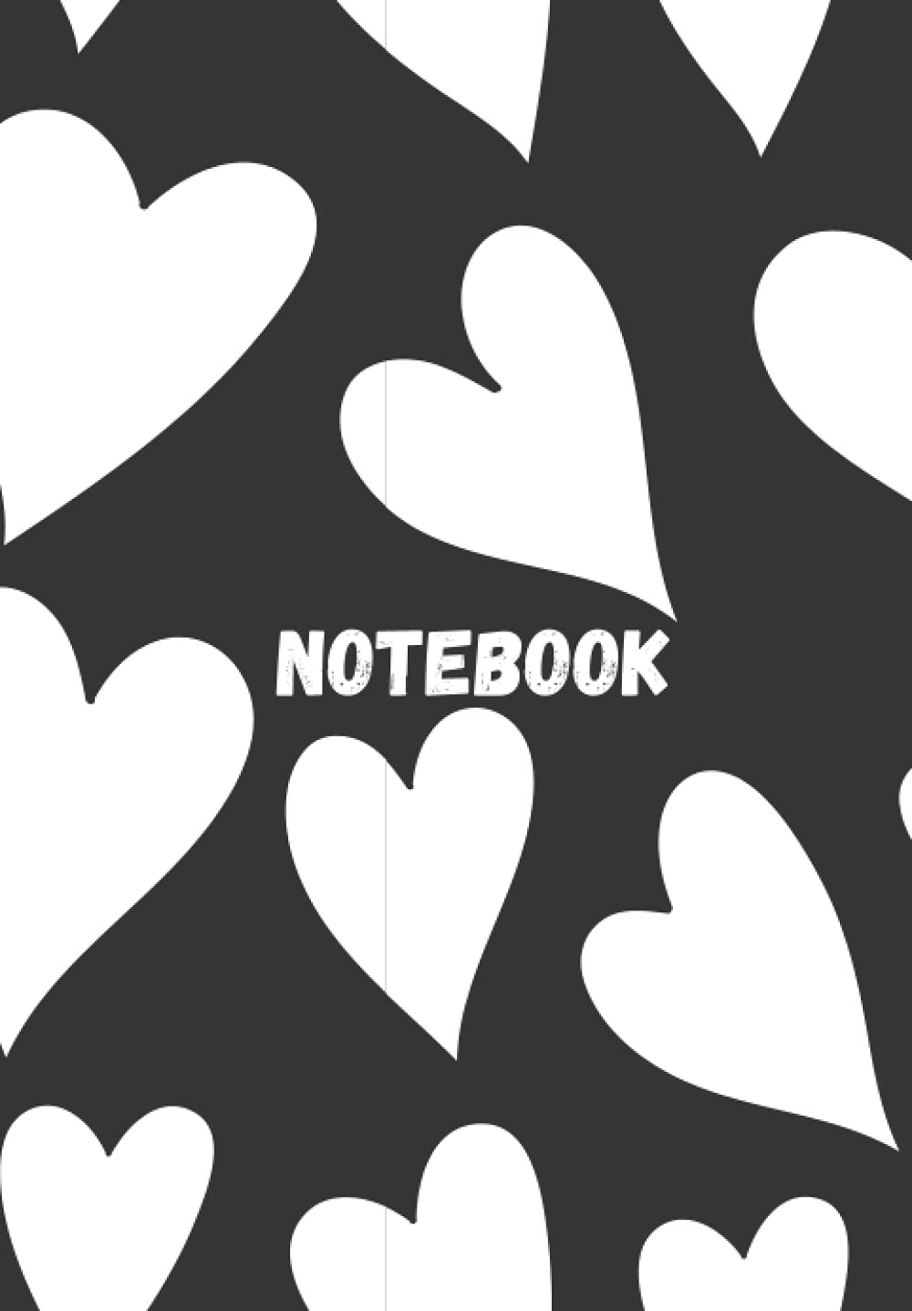 Notebook: Visual Impairment White Lines on Black Pages, 100 page lined notebook (6.69" x 9.61")