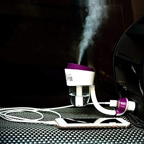 Air Humidifier Aroma Diffuser Car Humidifier Aromatherapy Diffuser Mist Maker Oil Diffuser Fogger with USB Hub USB Charge (1 USB, Purple1)