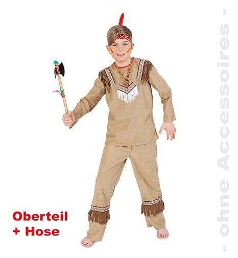 Kinder-Kostüm Indianer-Kostüm 'Kleiner Wolf' Wilder Westen (Gr. 128)