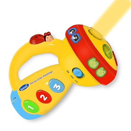 Soky Educational Toys For 1 3 Year Old Girls Boys Rotating Musical Flashlights For Kids Musical Toys For Infants Fun Birthday Gifts Spin Toys For