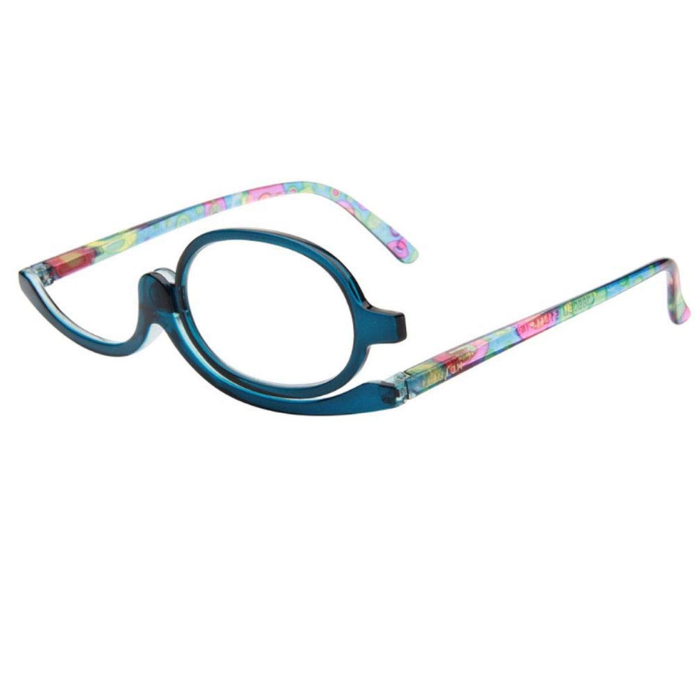 Millya Women Rotatable Make-Up Magnifying Glasses Flip Up Spectacle Lense Eyeglasses for Reading