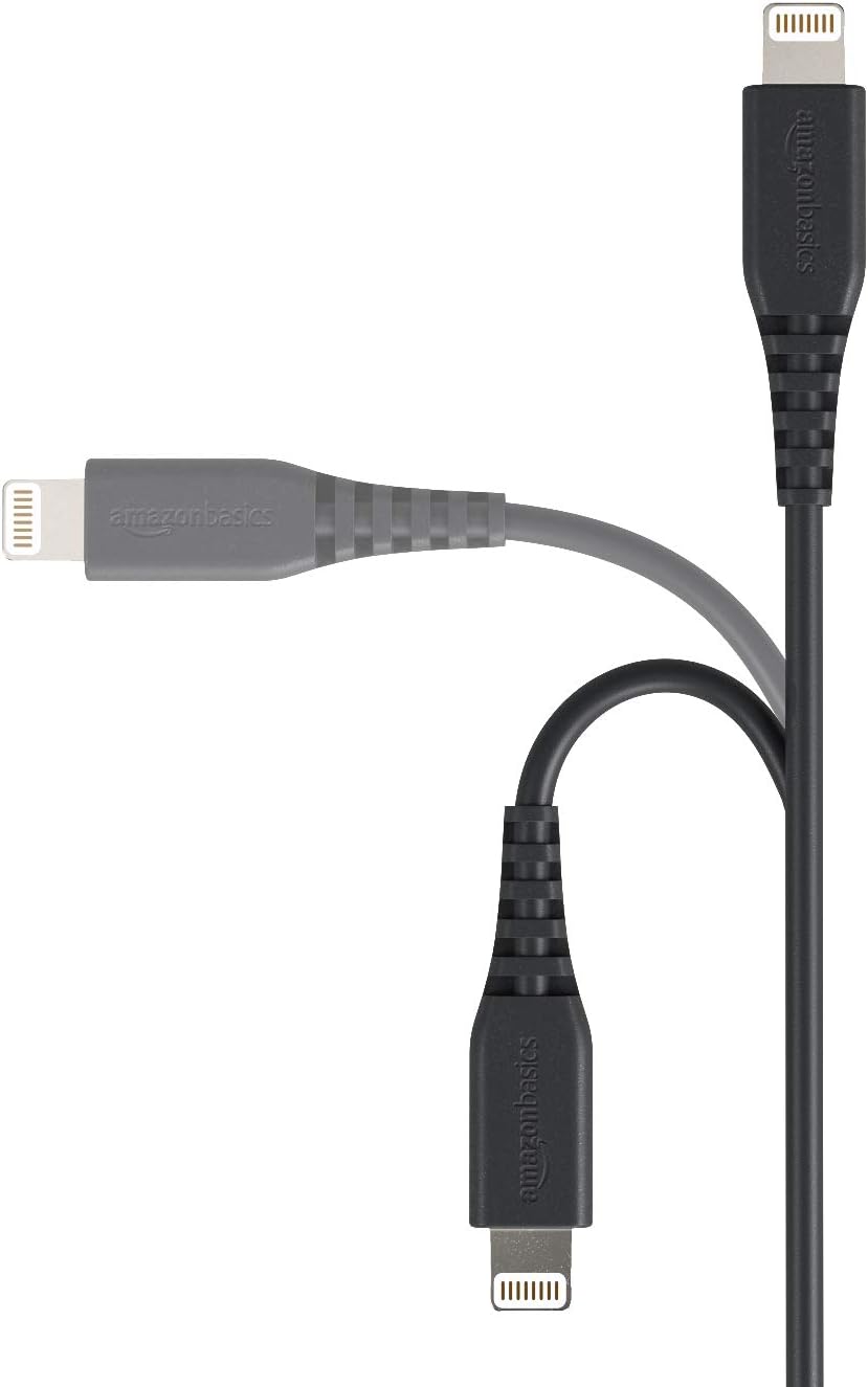 Basics MFi-Certified Lightning to USB A Cable for Apple iPhone and iPad - 3 Feet (0.9 Meters) - Black