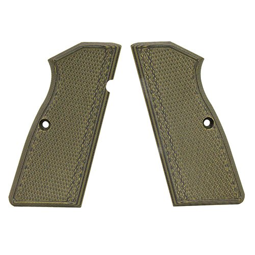 Pachmayr 61260 G-10 Tactical Pistol Grips, Browning Hi Power, Checkered, Green/Black