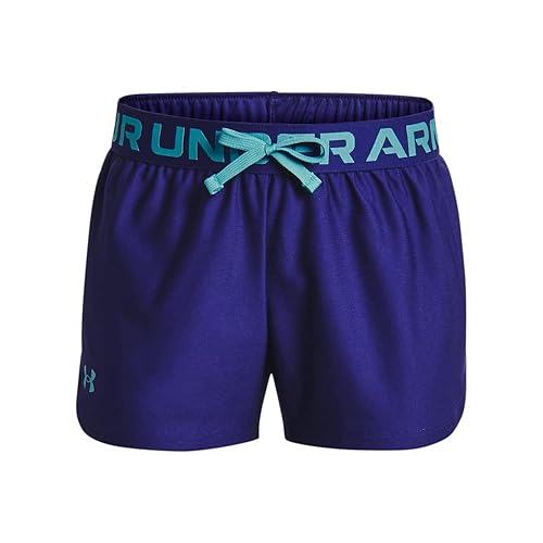 Under Armour Girls Play Up Solid Shorts, (468) Sonar Blue/Glacier