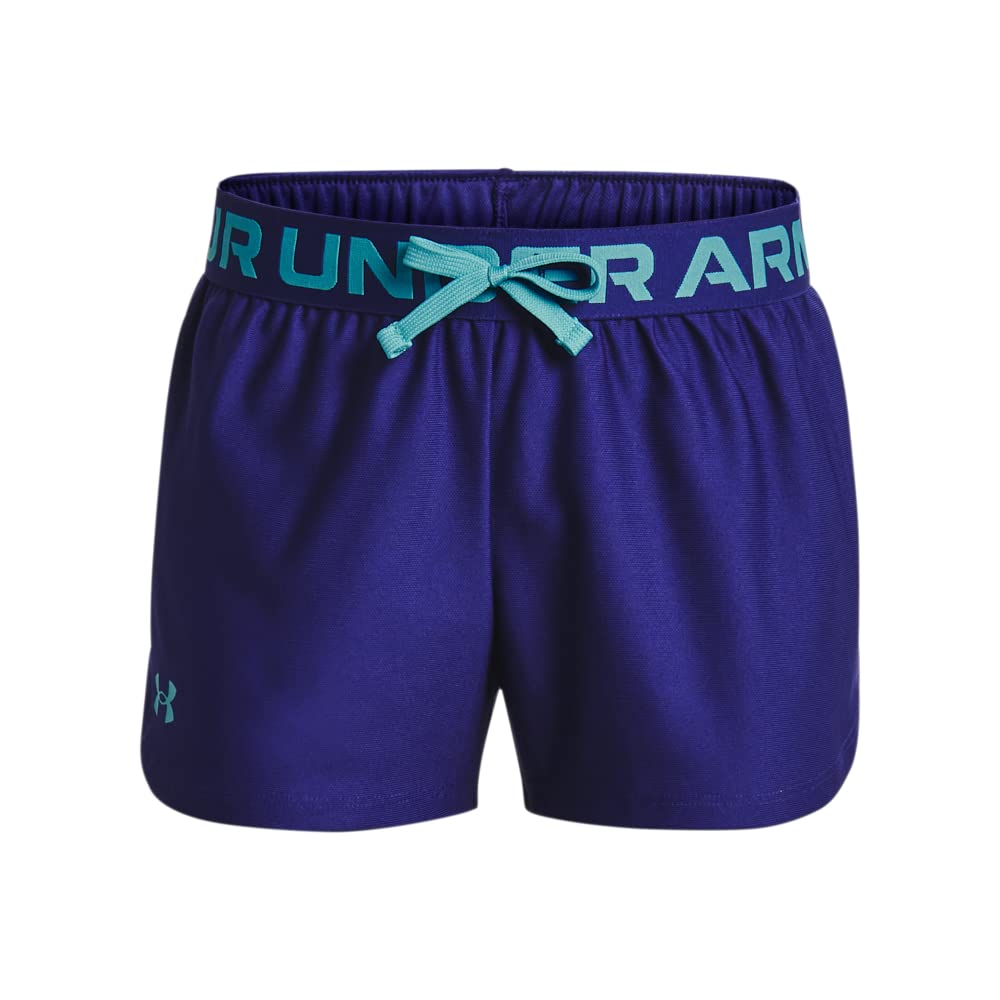 Under Armour Girls Play Up Solid Shorts, (468) Sonar Blue/Glacier
