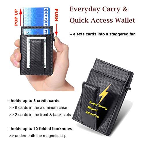 Pop Up Wallet Card Holder UpLook RFID Slim Wallet Card Case with